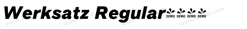 Werksatz Regular字体转换